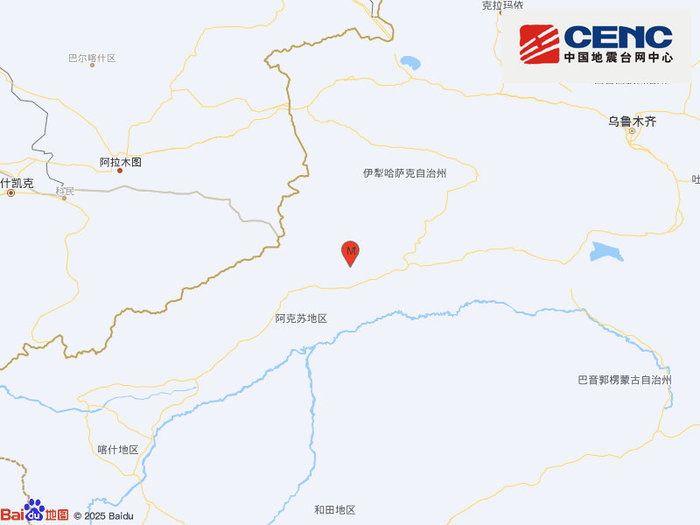 新疆阿克苏地区拜城县产生3.4级地震，震源深度16千米