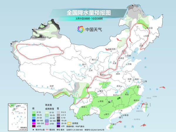 北方大部晴朗升温 南边阴雨继续后天起降雨增强